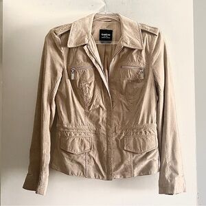 Bebe Tan Suede Utility Jacket, XS